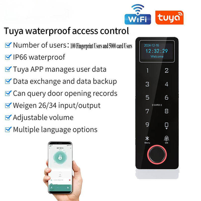Tuya 防水 指紋 パスワード カードスワイプ 生体認証 アクセス制御