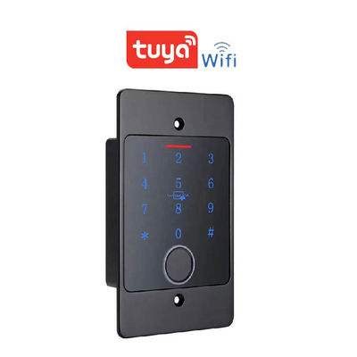 屋外防水金属ケーススマートTuya Wifiスタンドアロン埋め込み指紋アクセス制御、キーパッド付き