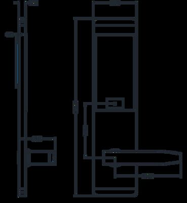 キーレスエントリーシステム用、1秒起動、ゲストカード200枚容量のステンレス製RFIDホテルロック