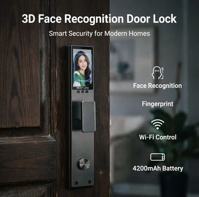 防水 スマートロック リアルタイム ビデオ 3D 顔認識 スマート指紋ロック
