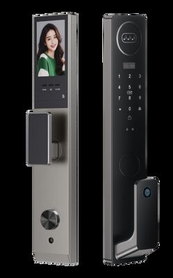 3D顔認識 全自動スマートドアロック 4.5インチディスプレイとビデオドアベル
